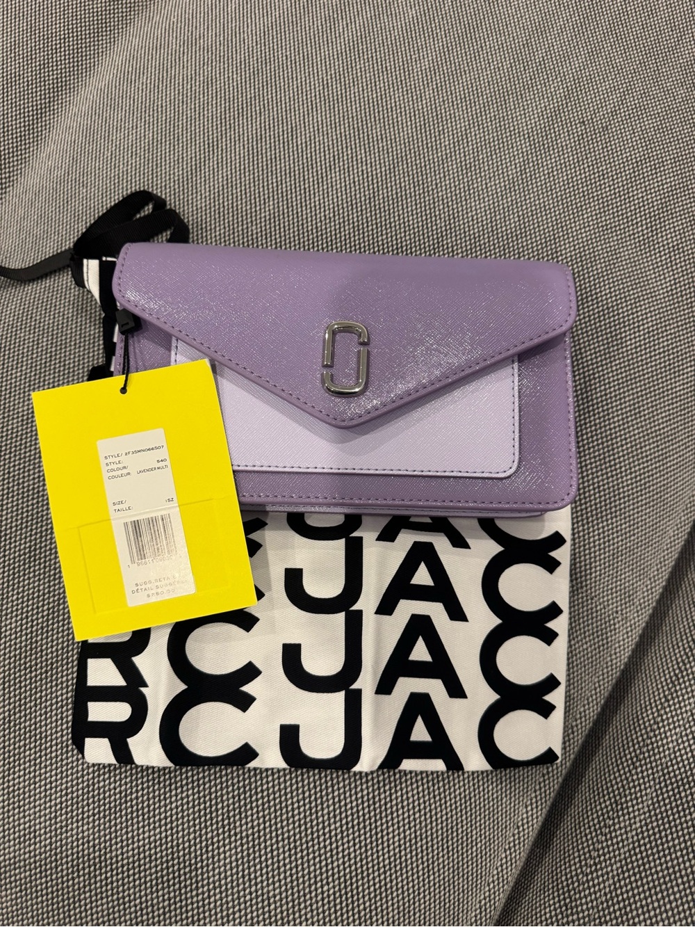 Marc Jacobs Lavender Envelope Crossbody Wallet with Silver Hardware